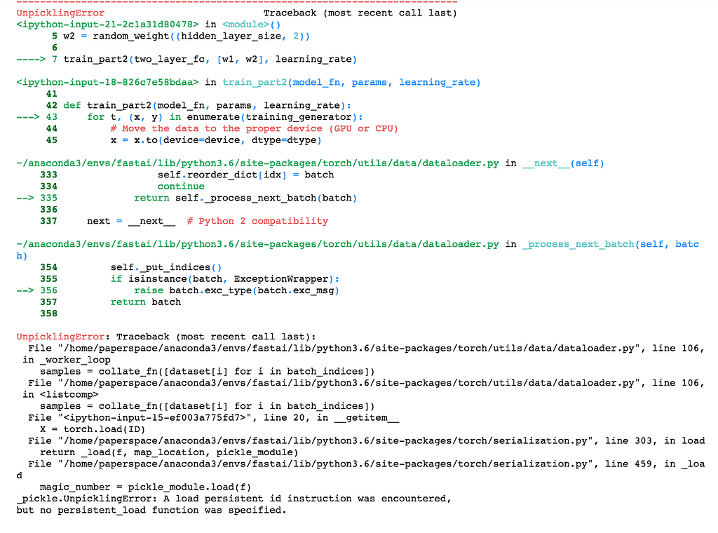 UnpicklingError when training - PyTorch Forums