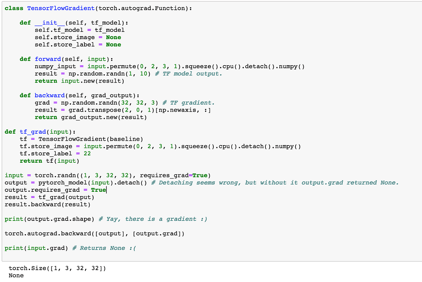 Using TensorFlow gradient - autograd - PyTorch Forums