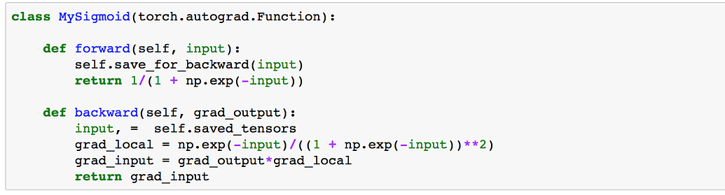 MySigmoid(torch.autograd.Function) - autograd - PyTorch Forums
