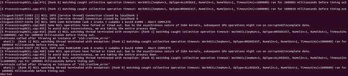 Program hangs when node trying to wrap torch model with DDP ...
