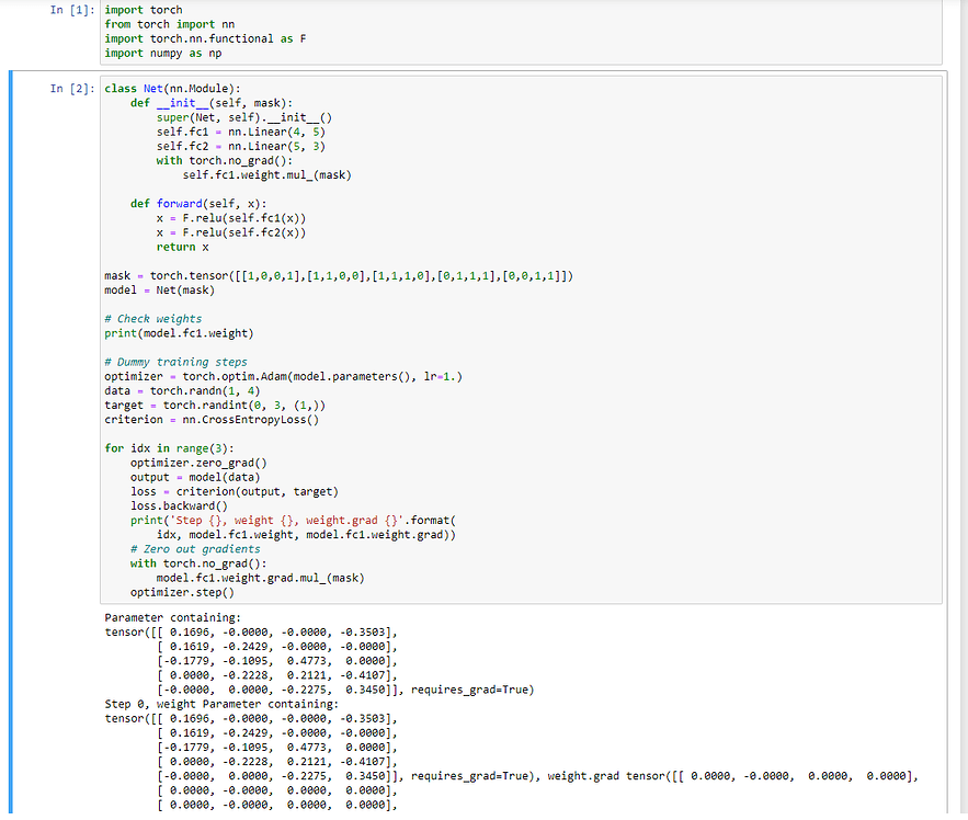 Implement Selected Sparse connected neural network - PyTorch Forums