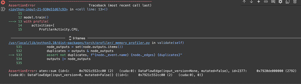 How to fix profiler "assert not duplicate" error? - PyTorch Forums