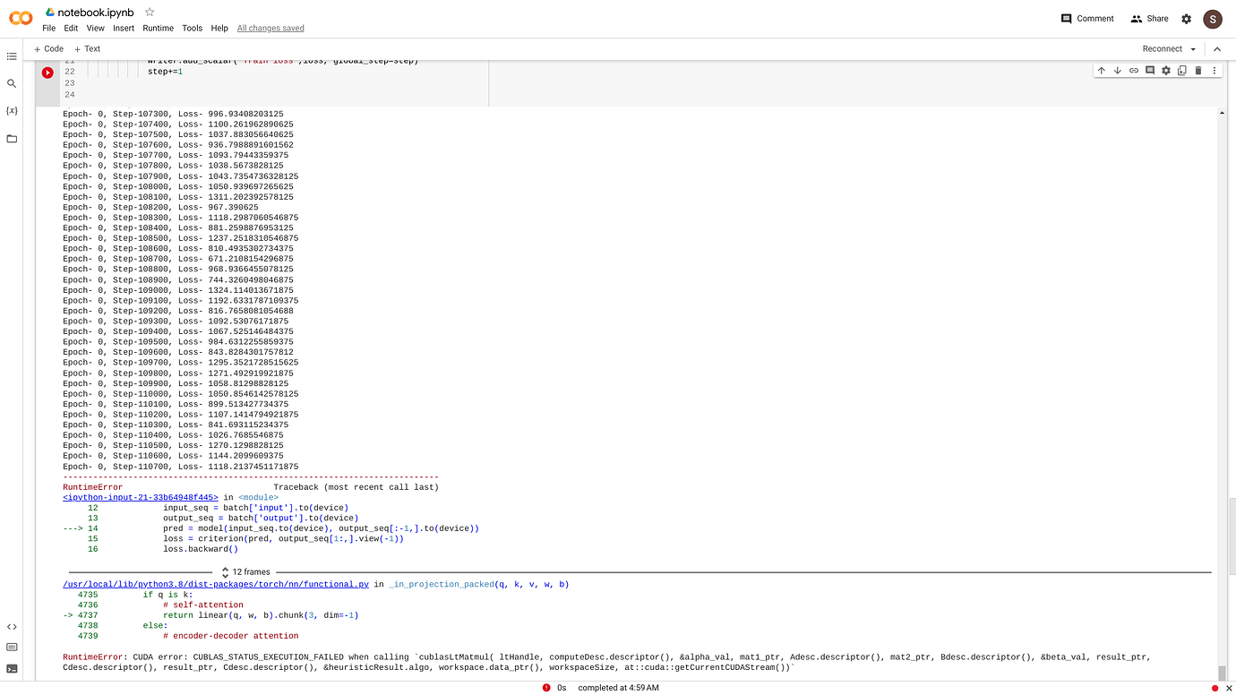 Runtime Error : CUDA Error - Nlp - PyTorch Forums