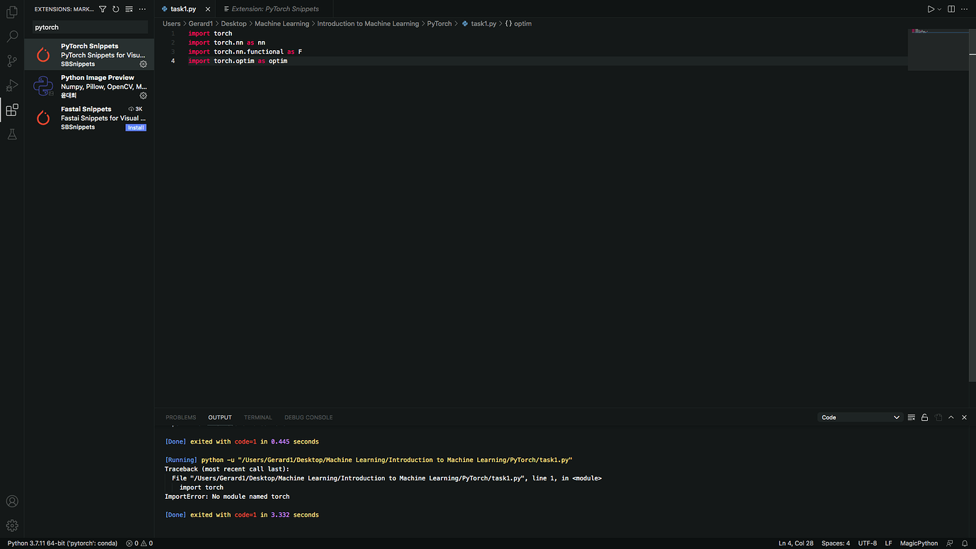  no module named torch in vscode pytorch forums