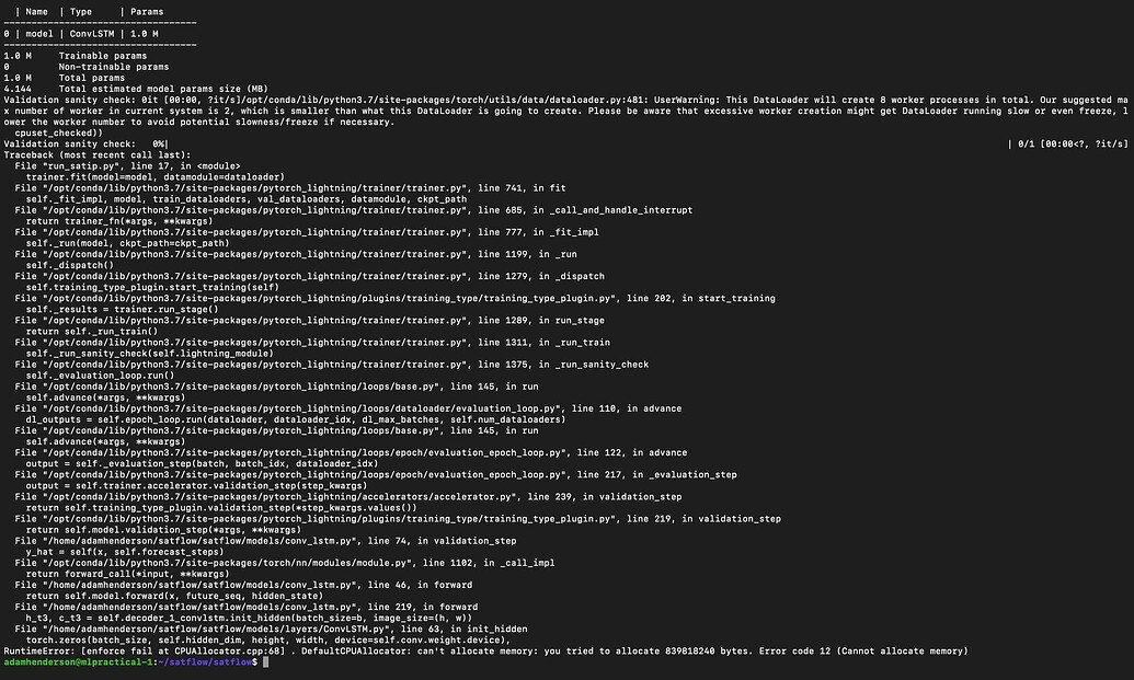 fork memory allocation error raspberry pi kitchen sink