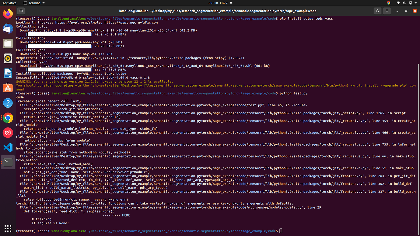 Unable to save the model in TorchScript format? jit PyTorch Forums