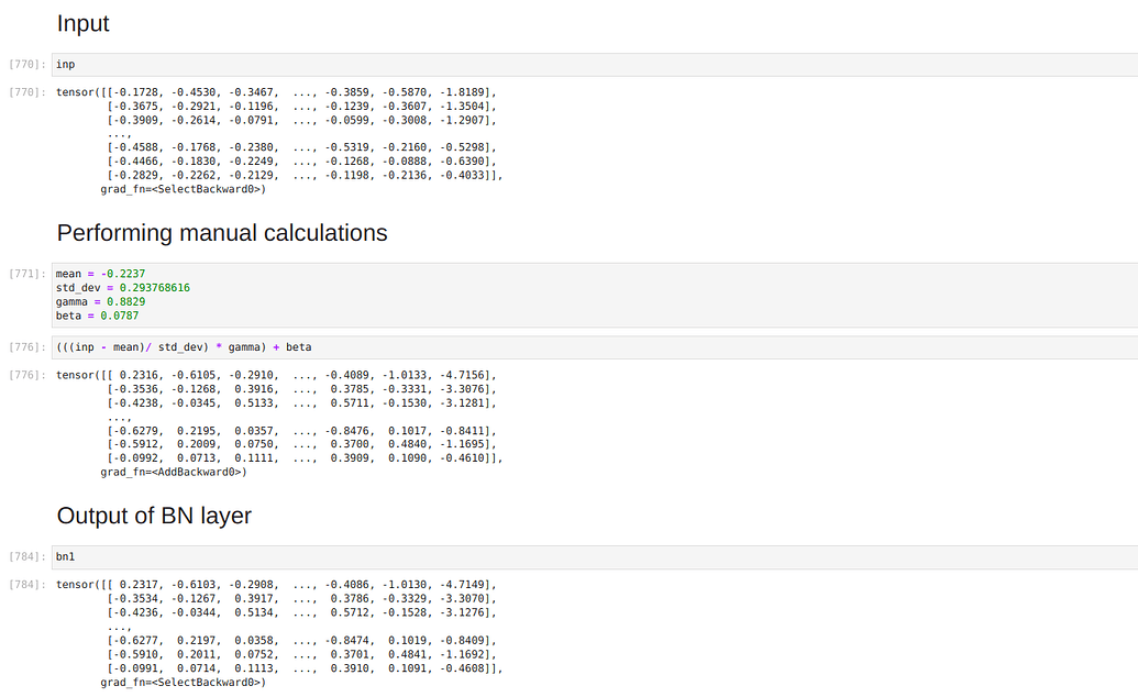 How can I get the mean and variance from a saved CNN model? PyTorch
