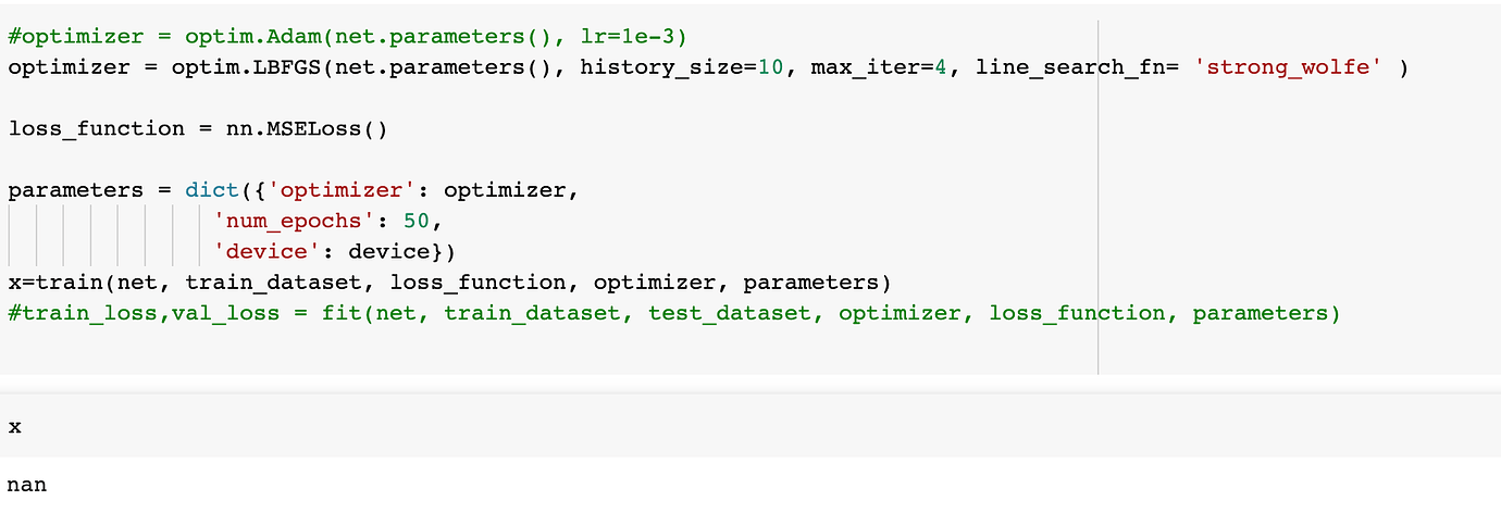 Torch.optim.lbfgs nan - PyTorch Forums