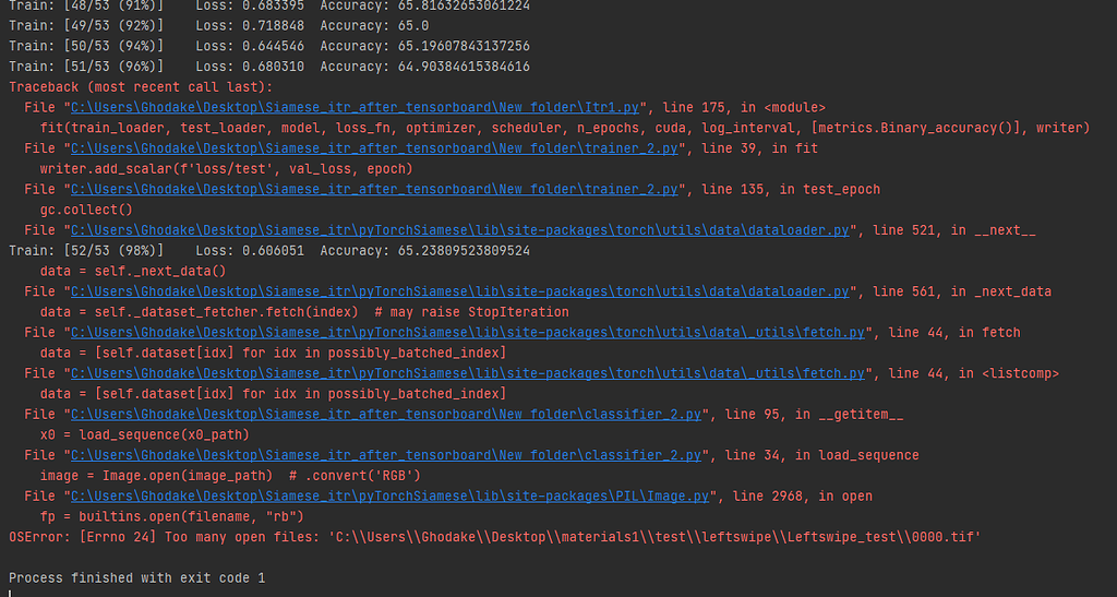 Oserror errno 24 too many open files pytorch forums
