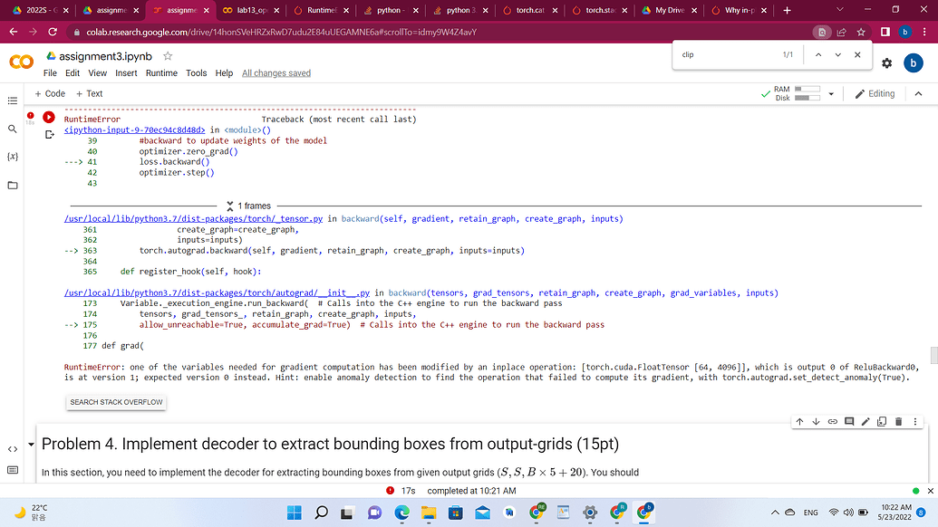 Inplace operation error_ autograd PyTorch Forums