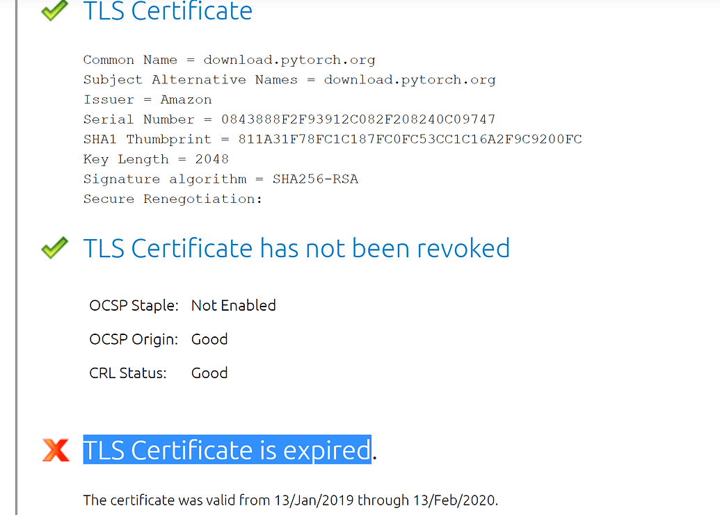 TLS certificate expired for download pytorch org PyTorch Forums