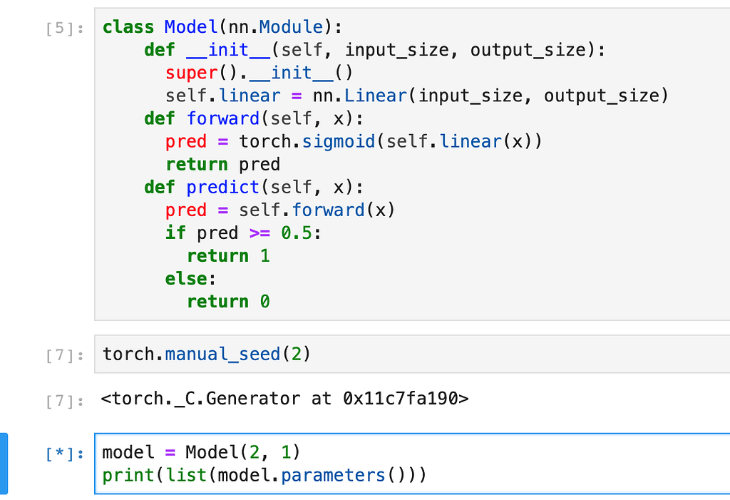 No response when creating model pytorch forums