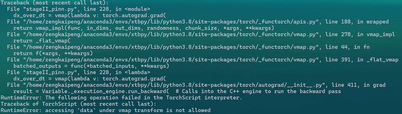 Vmap runtime error - autograd - PyTorch Forums
