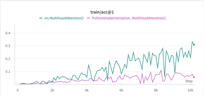 Training behaviour ViT changes with Python implementation