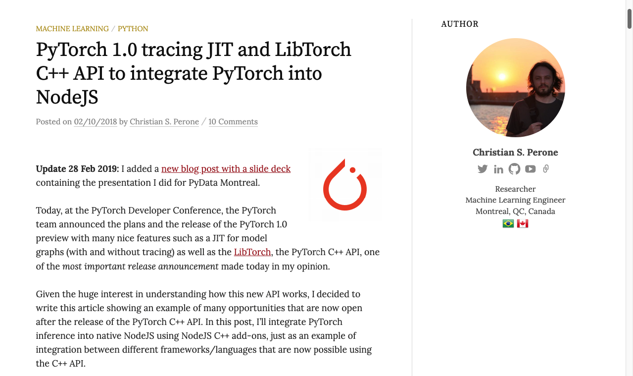 Deploy PyTorch 1.0 into production 