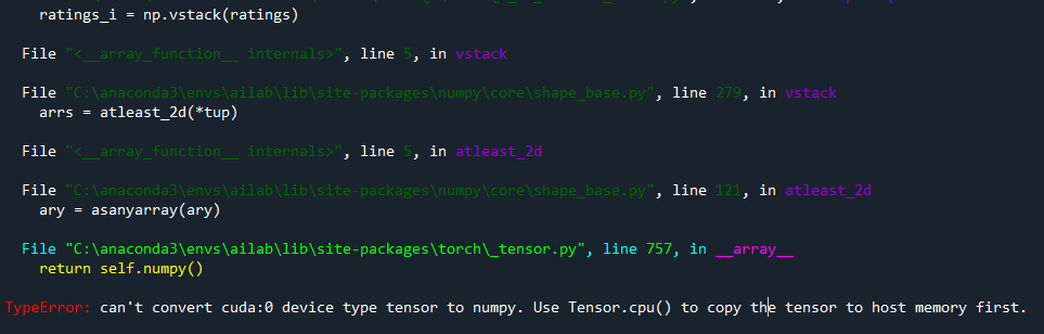 Can T Convert Cuda Device Type Tensor To Numpy Use Tensor Cpu To Copy The Tensor To Host